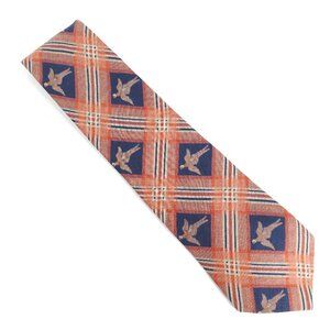 The Men’s Store Bloomingdale’s Bert Pulitzer Men Tie Wool Cotton Orange 56x4